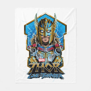 Golden Armour Thor Love and Thunder Graphic Fleece Blanket