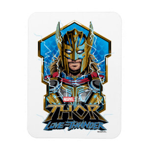 Golden Armour Thor Love and Thunder Graphic Magnet