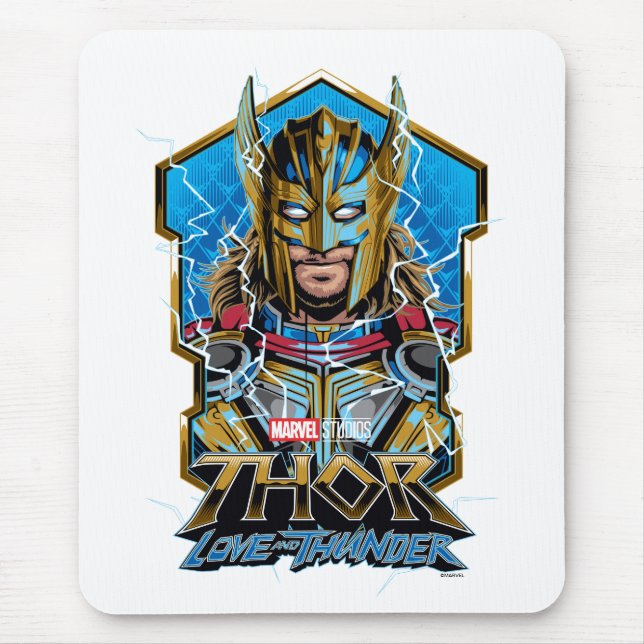 Golden Armour Thor Love and Thunder Graphic Mouse Pad (Front)