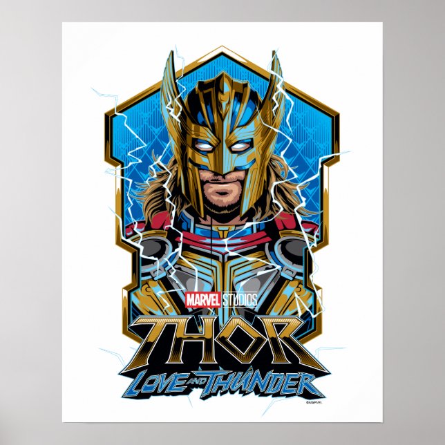 Golden Armour Thor Love and Thunder Graphic Poster (Front)