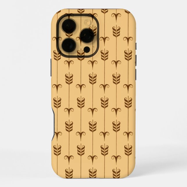 Golden Arrow Geometric Pattern iPhone Case (Back)