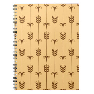 Golden Arrow Geometric Pattern Notebook