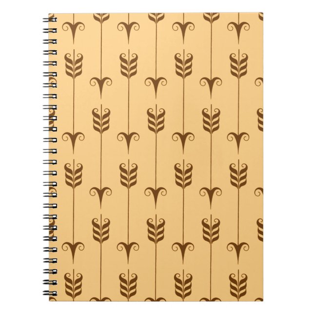 Golden Arrow Geometric Pattern Notebook (Front)