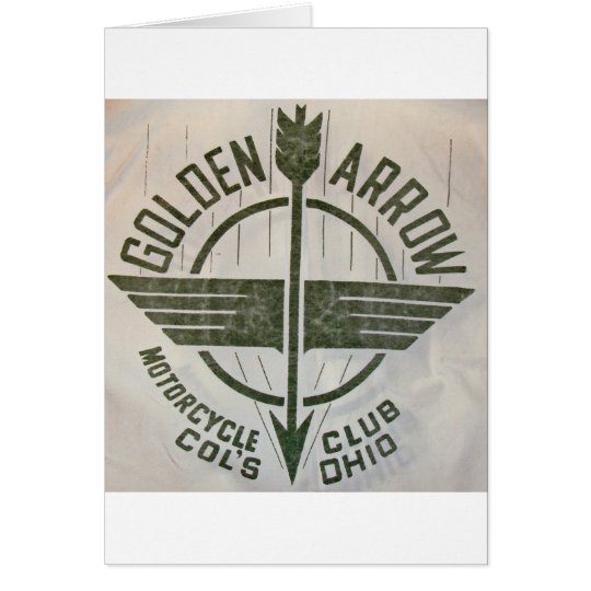 Golden Arrow Motorcycle Club Logo Card