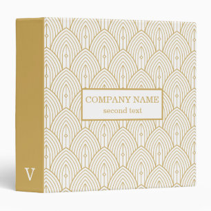 Golden Art Deco Binder