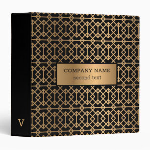 Golden Art Deco Binder