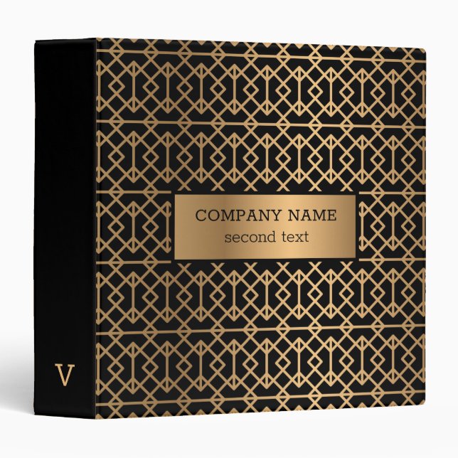 Golden Art Deco Binder (Front/Spine)