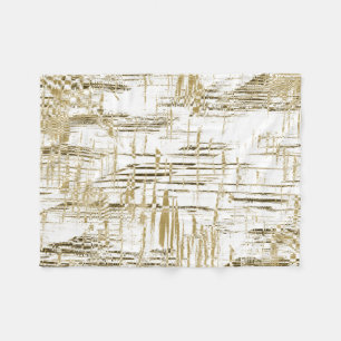 Golden Art Deco Fleece Blanket