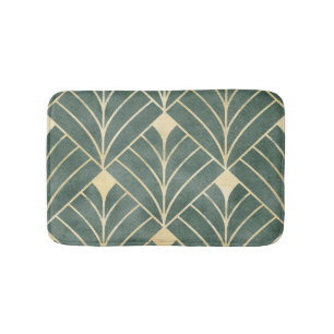 Golden Art Deco: Luxurious Seamless Style Bath Mat