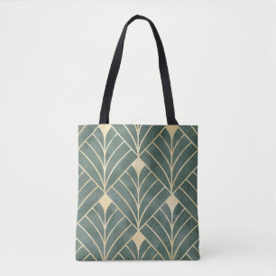Golden Art Deco: Luxurious Seamless Style Tote Bag