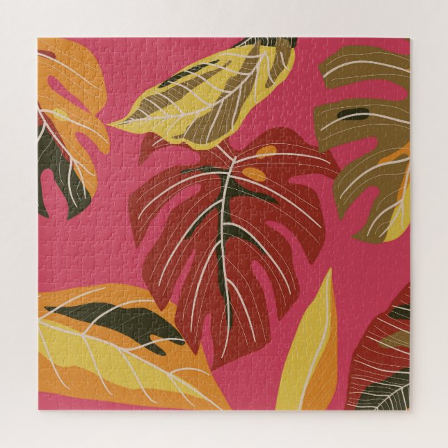 Golden Art Deco Nature Wallpaper Jigsaw Puzzle (Vertical)