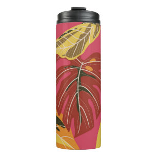 Golden Art Deco Nature Wallpaper Thermal Tumbler