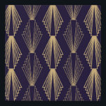 Golden art Deco Pattern. Seamless dark blue backgr Faux Canvas Print<br><div class="desc">Golden art Deco Pattern. Seamless dark blue background. Scales or shells ornament. Minimalist geometric design. Vintage lines. 1920-30s motifs. Luxury vintage illustration
art,  deco,  1920s,  background,  design,  geometric,  gold,  pattern,  line,  vintage,  1930s,  20s,  30s,  abstract,  classic,  crisscross,  dark,  decoration,  decorative,  diagonalvintage,  retro,  illustration, </div>