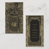 Golden Art Deco with your Monogram Business Card