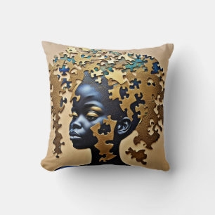 Golden Ascension Throw Pillow