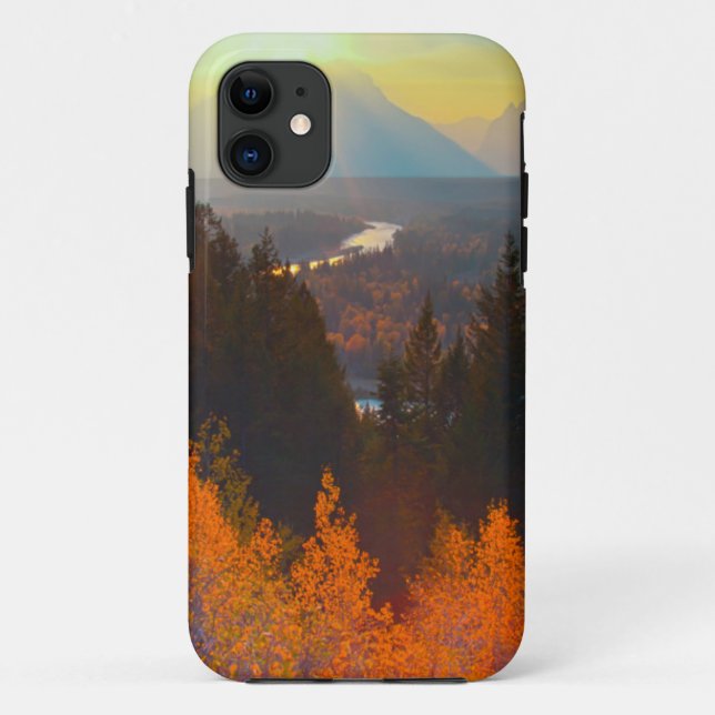 Golden Aspens Above Snake River At Sunset Case-Mate iPhone Case (Back)