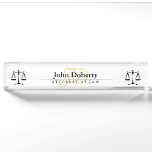 Golden ATTORNEY AT LAW   Initials Nameplate
