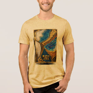 Golden Aura Abstract Art Tee