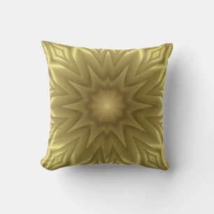 Golden Aura: Stylish Yellow Background Throw Pillow