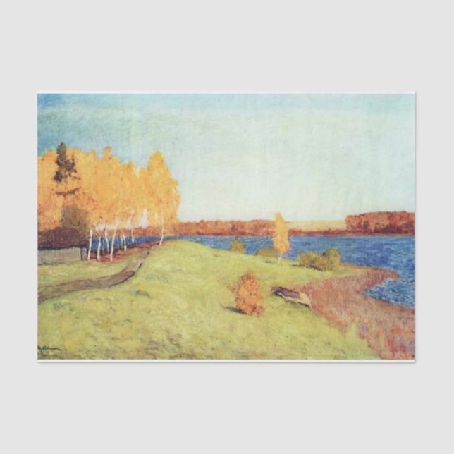 Golden Autumn by Isaac Levitan Tissue Paper (Front)