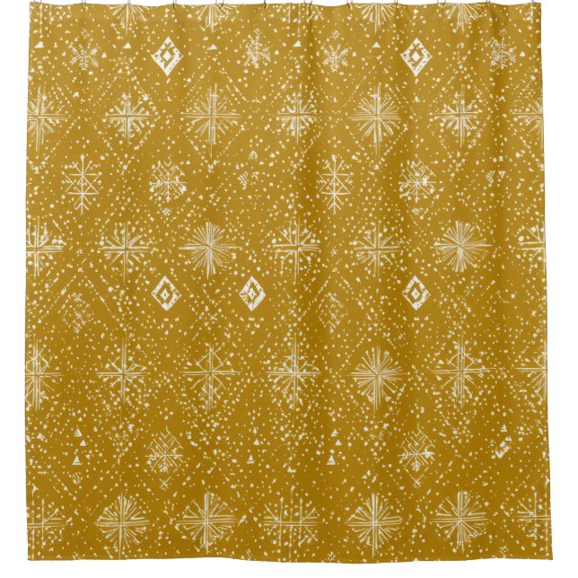Golden Autumn Christmas Snowflake Pattern (Front)