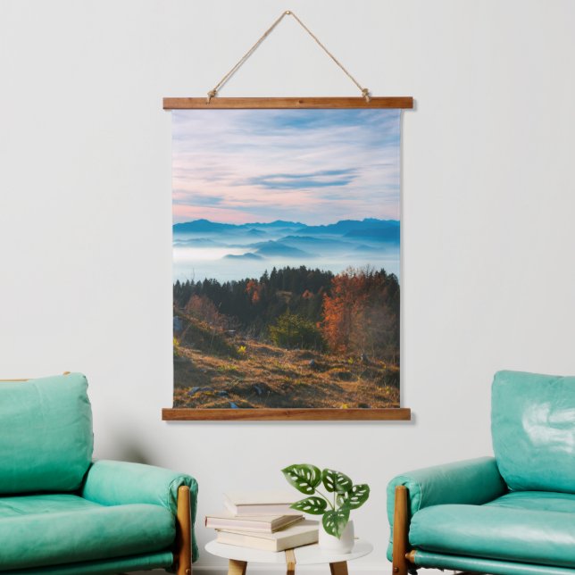 Golden autumn day above the clouds hanging tapestry (Living Room)