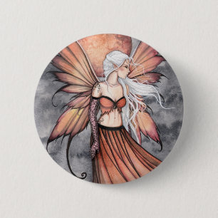 Golden Autumn Fairy 2 Inch Round Button