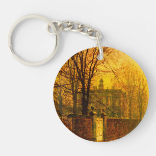 Golden Autumn John Atkinson Grimshaw Keychain