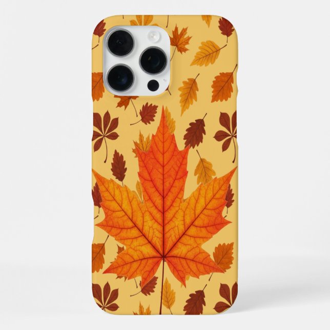 Golden Autumn Leaves iPhone Case (Back)