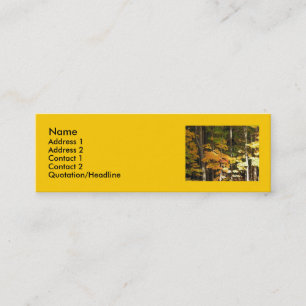 Golden Autumn Maples Mini Business Card
