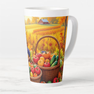 Golden autumn orange harvest, latte mug