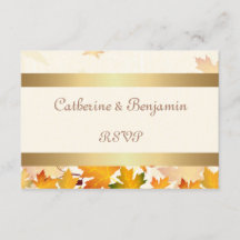 Golden Autumn quitte mariage RSVP