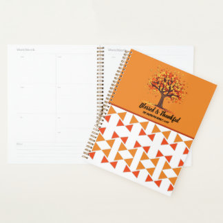 Golden Autumn Trees Happy Thanksgiving Greeting Planner