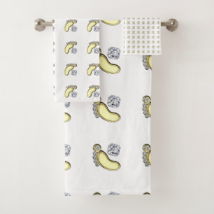 Golden Baby Foot Bath Towel Set