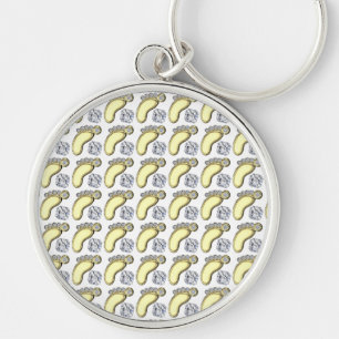Golden Baby Foot Keychain