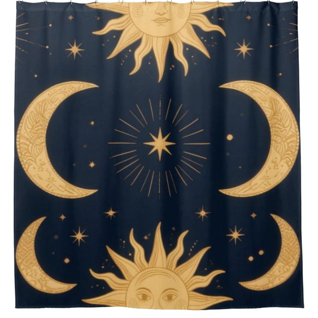 Golden Balance, Sun & Moon Celestial Pattern (Front)