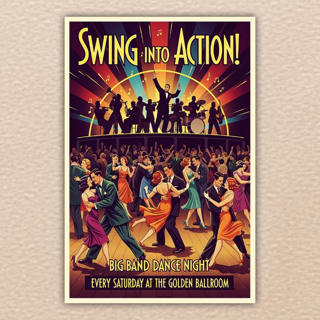 Golden Ballroom Big Band Dance Night Poster (Creator Uploaded)