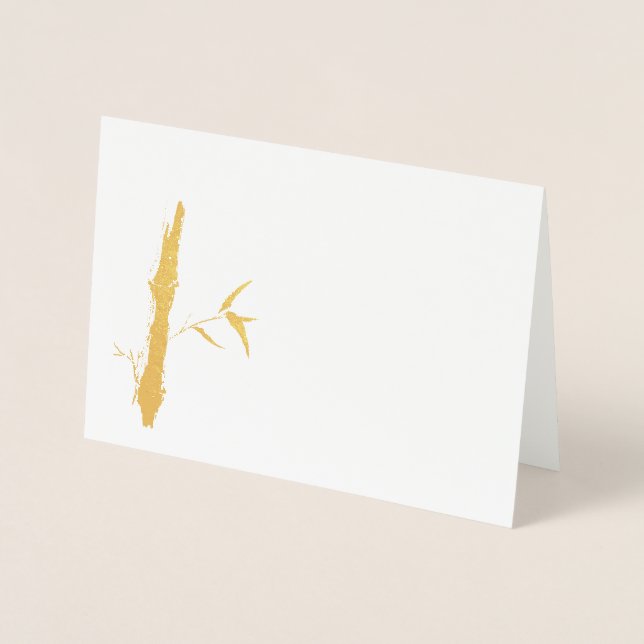golden Bamboo Foil Card (Front)