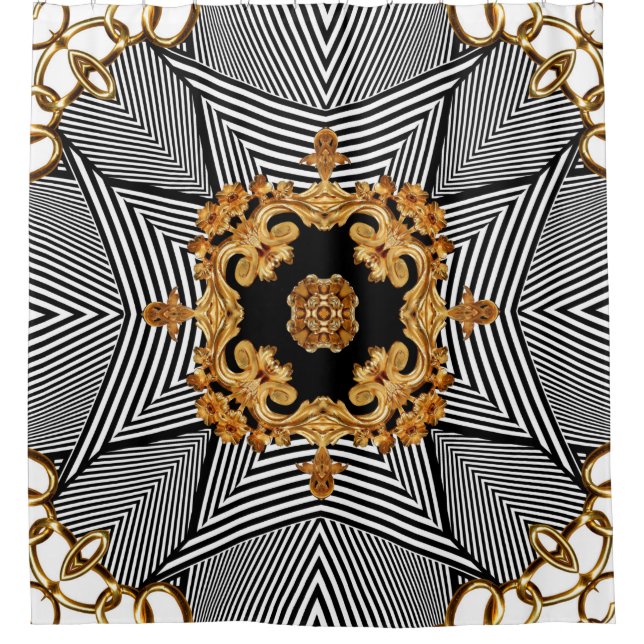 Golden baroque and chains ornament pattern (Front)