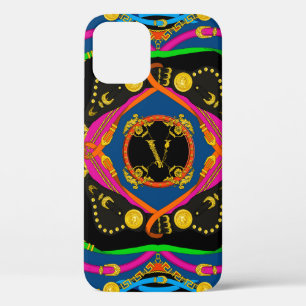 golden baroque, chain and belt pattern iPhone 12 case