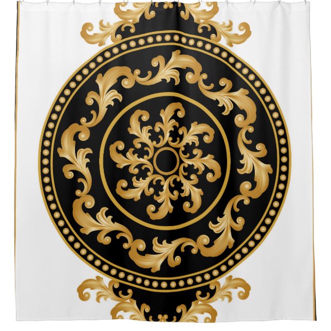Golden baroque, chains, black decor (Front)