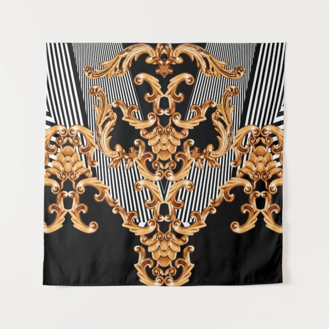 Golden Baroque decoration Tapestry (Front)