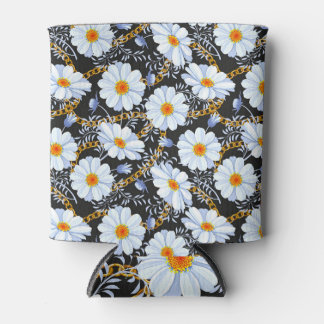 Golden Baroque: Floral Chain Texture Can Cooler