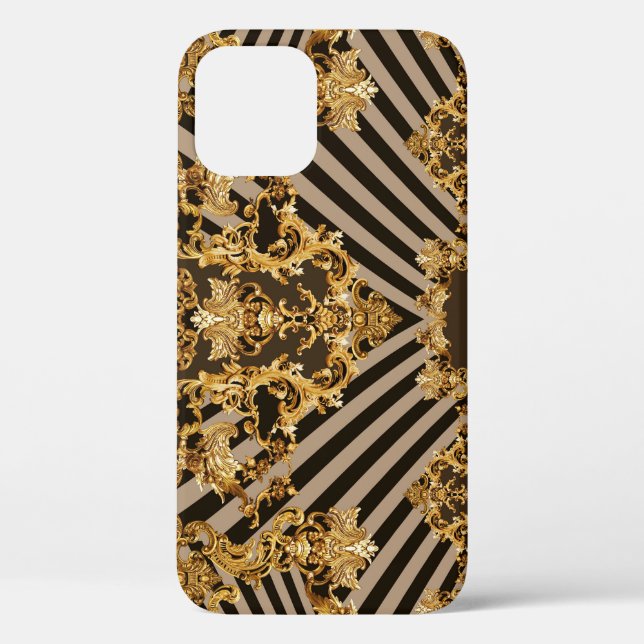 Golden baroque: geometric pattern design Case-Mate iPhone case (Back)