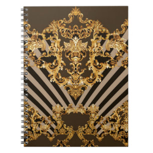 Golden baroque: geometric pattern design notebook