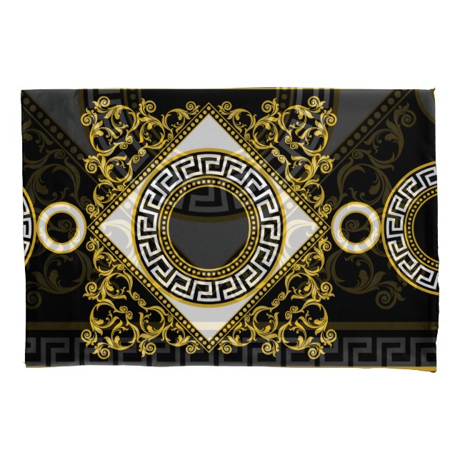 Golden Baroque: Greek Black Border Pillowcase (Front)