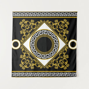 Golden Baroque: Greek Black Border Tapestry