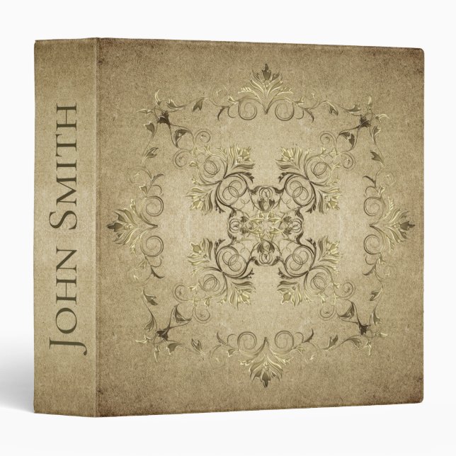 Golden Baroque on grunge background Binder (Front/Spine)