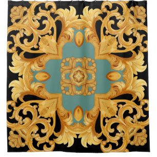 Golden Baroque Ornament 3D Elements