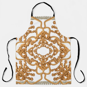 Golden Baroque Ornament. Gold cartouche, gold scar Apron